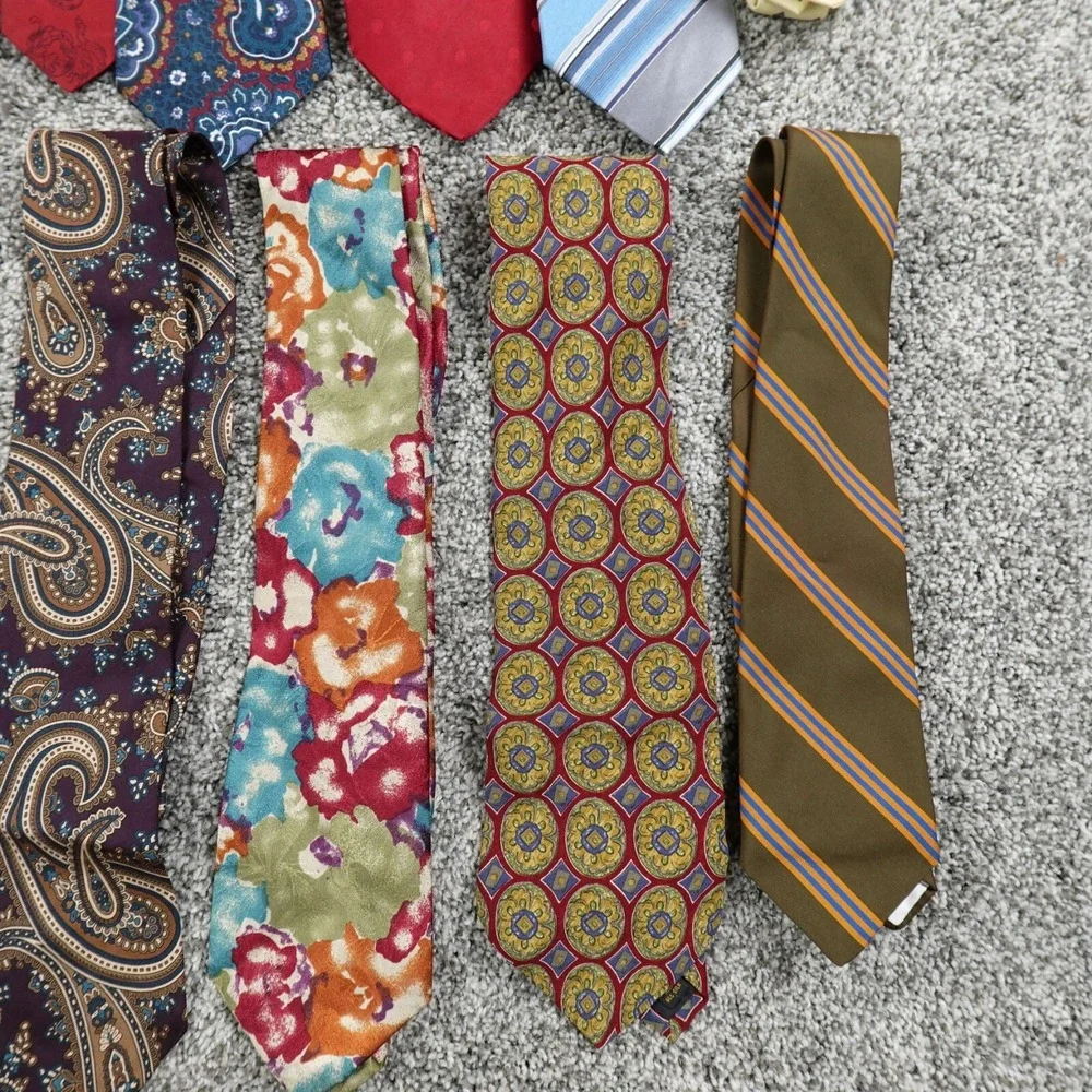 Mens Tie Lot Floral Geometric Striped Paisley Formal Business Work Office Career